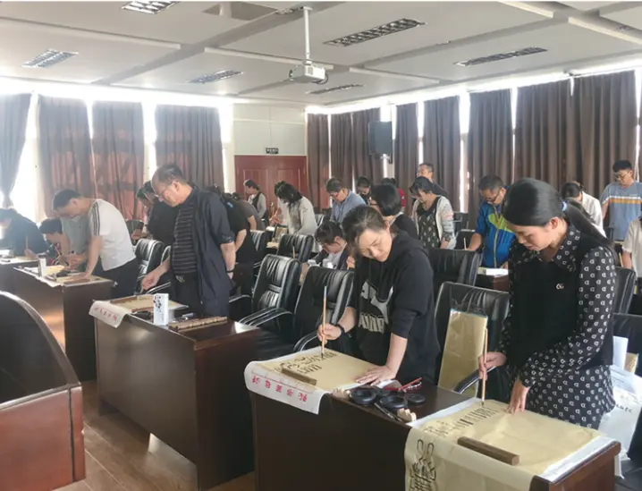 企业机关社团书法系统课照片