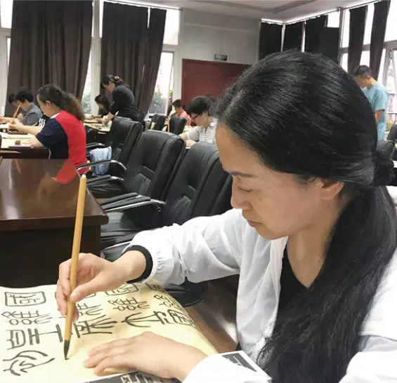 企业机关社团书法系统课照片